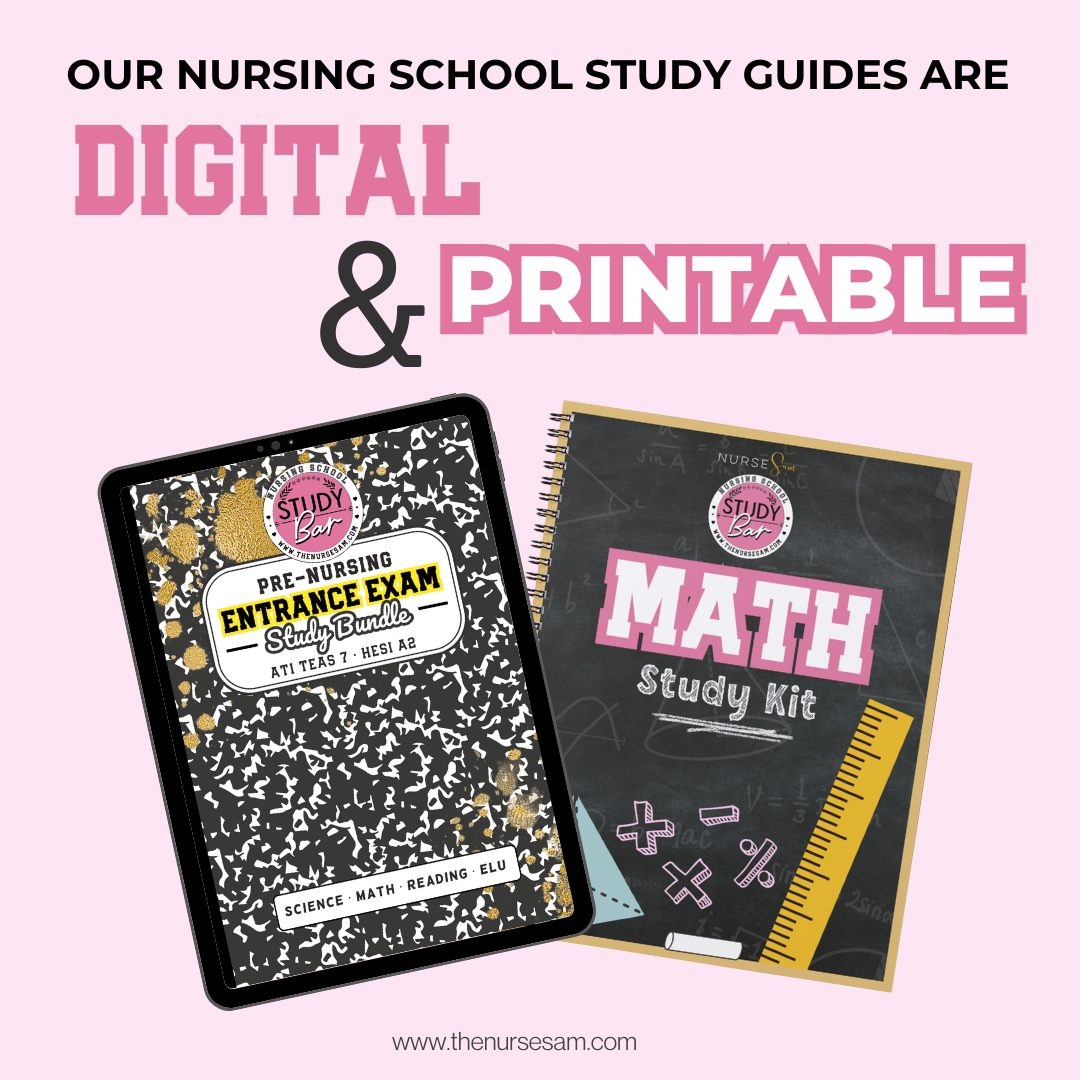 Pre-Nursing Entrance Exam Study Bundle – The Nurse Sam pre-nursing-entrance-exam-study-bundle-the-nurse-sam