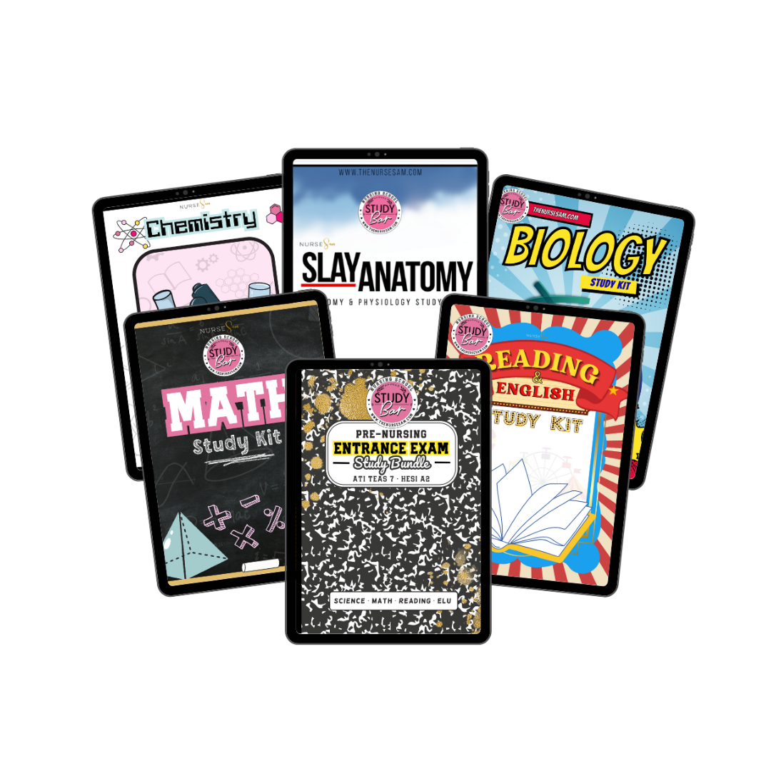 Pre-Nursing Entrance Exam Study Bundle – The Nurse Sam pre-nursing-entrance-exam-study-bundle-the-nurse-sam