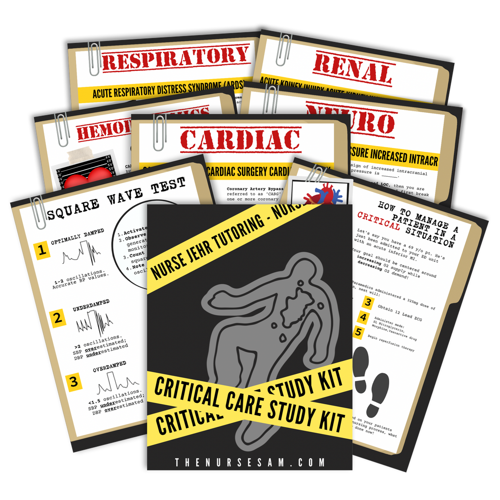 Critical Care Study Kit - The Nurse Sam
